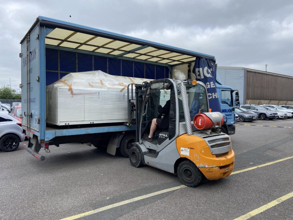 New reflow oven being delivered